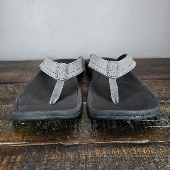 NEW OluKai Ohana Womens Size 9 Slip On Flip Flops Beach Sandals Foam Gray - Picture 3 of 10